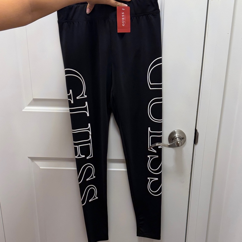 GUESS Black Leggings with Logo